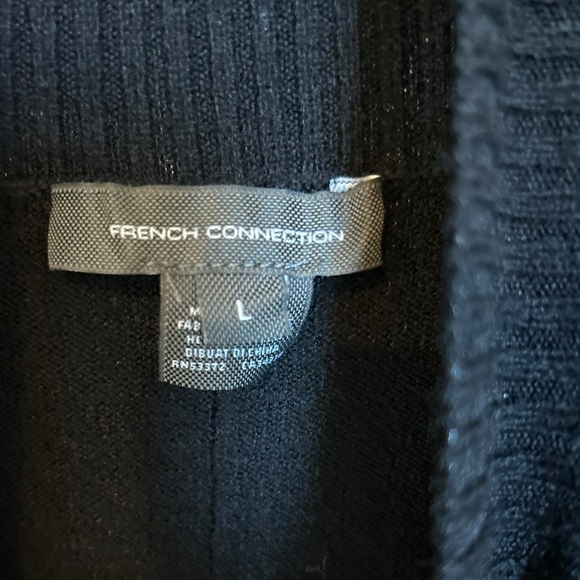 French Connection Black High Neck sweater Large Super Soft - Picture 3 of 9